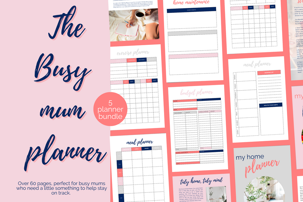 The ultimate busy mum planner - Instant download
