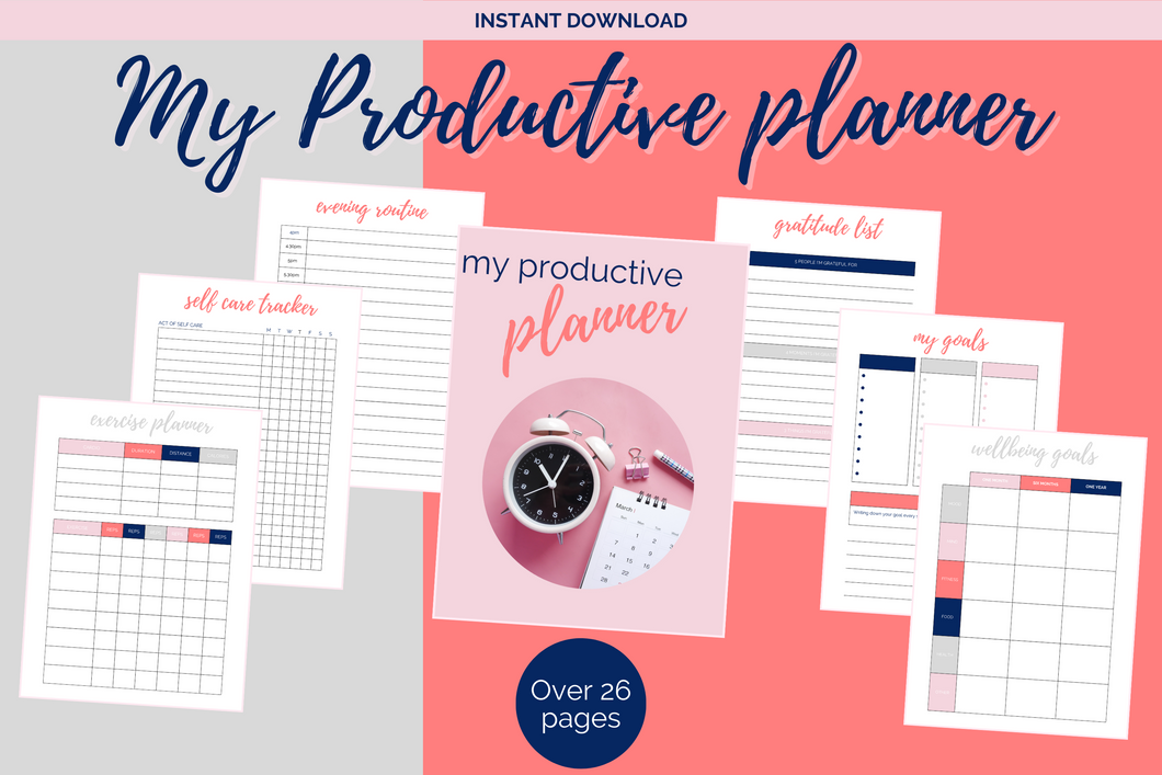 The productivity planner - Instant download