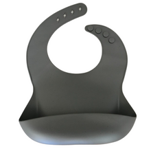 Load image into Gallery viewer, Graphite speckled silicone bib

