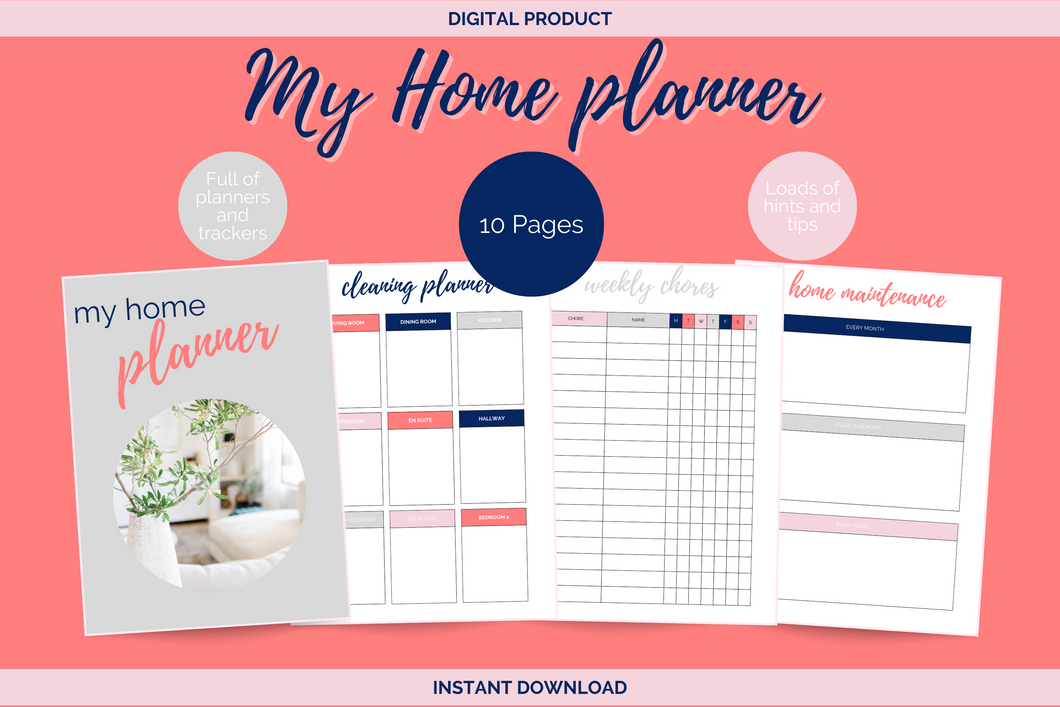 Home planner for busy mums - Instant download