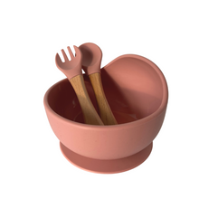 Load image into Gallery viewer, Blush pink feeding suction bowl
